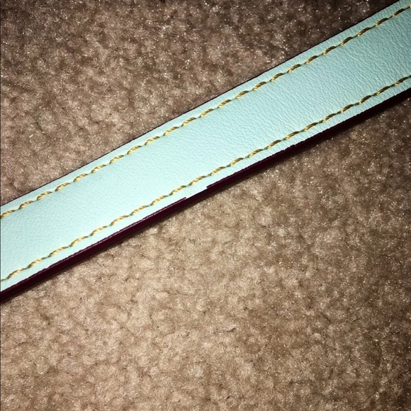 Dooney & Bourke large Florentine satchel in Aqua with strap - Picture 10 of 12